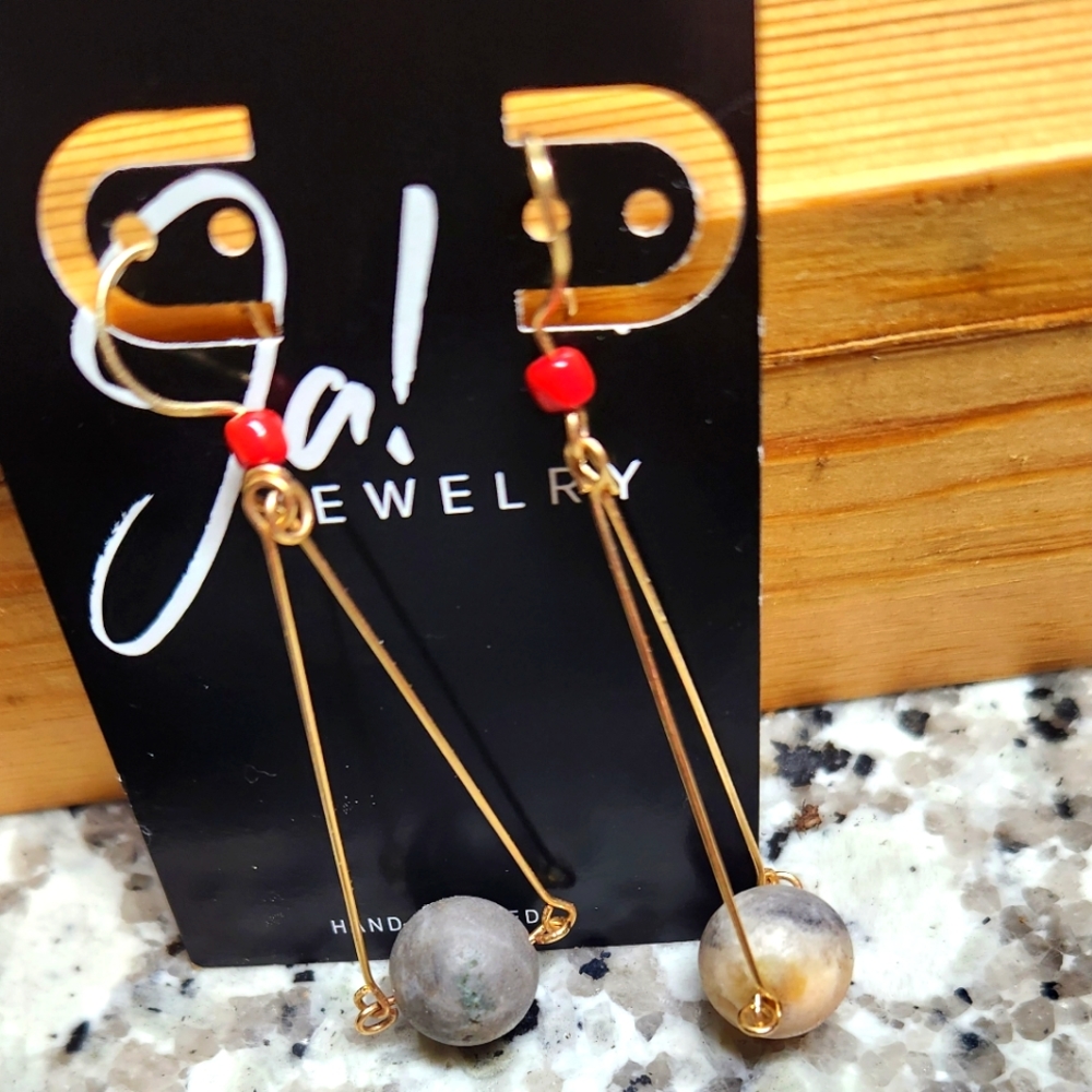 Handcrafted artisan boutique earrings by  Ja! Swedish designer